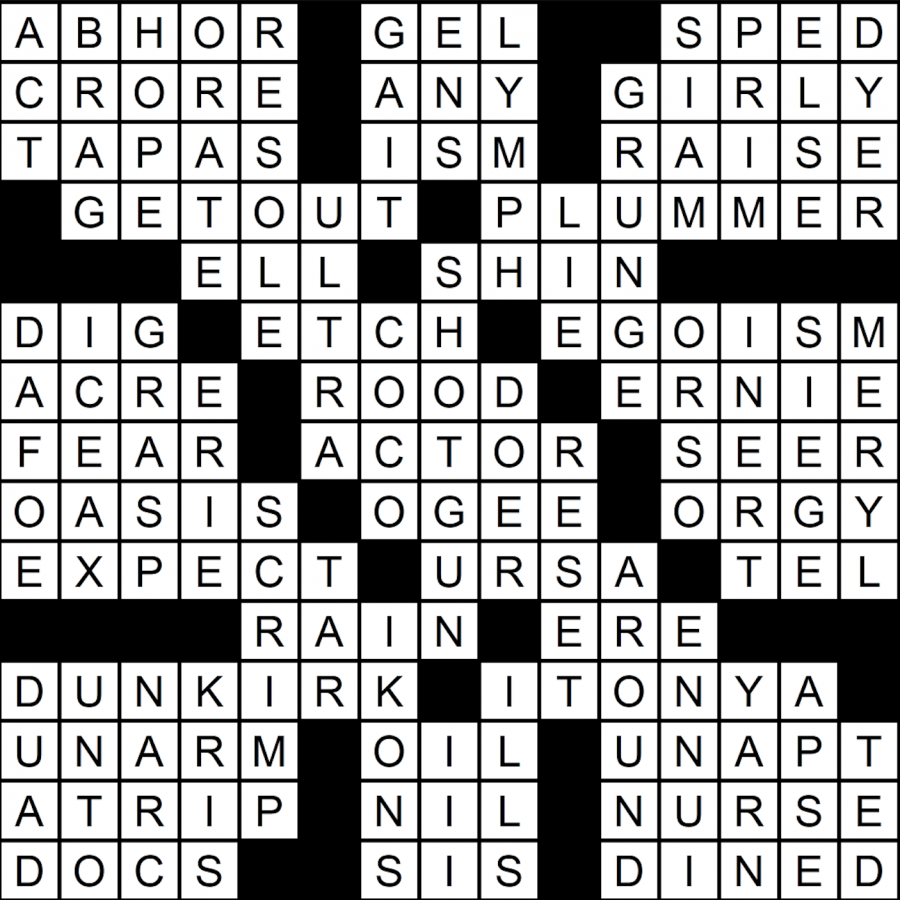 Crossword solutions for Feb. 14 edition