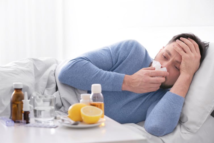 Influenza gets a foothold in the respiratory tract but can make a person feel bad all over.  