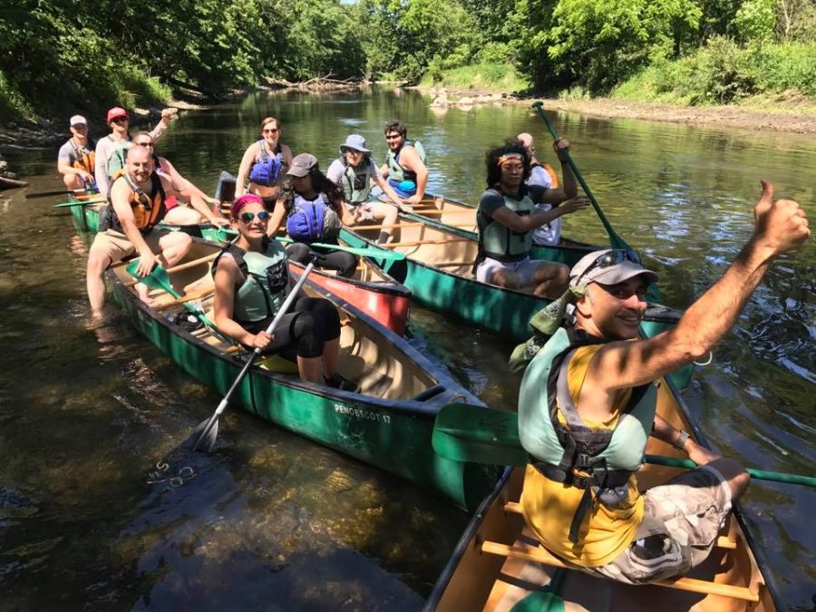 COD Professor Marco Benassi takes his speech students canoing in a forest preserve while studying the techniques and beneifts of Interpersonal Communication. Benassi believes experiential education can break down the traditions of lecture teaching and reach and inspire students on a more personal level