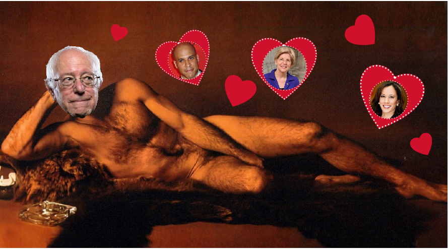CLASSIFIEDS: A lonely Democrat longing to give my love to the presidential candidate who can steal my heart.... (pictured: Bernie Sanders, Cory Booker, Elizabeth Warren, Kamala Harris)