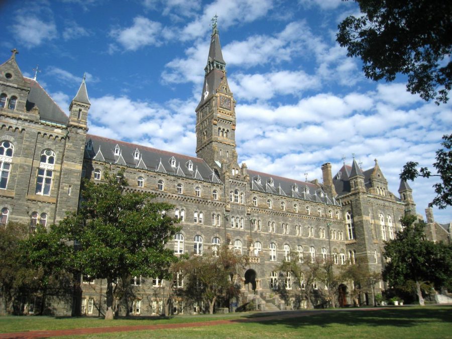A federal investigation uncovered how wealthy parents have bribed their children’s way into prestigious and highly-selective schools, like Georgetown University (pictured). Their illegal practices bring to light the numerous legal maneuverings the wealthy use to ensure back-door entrance into elite institutions, disadvantaging deserving, less-affluent student applicants 