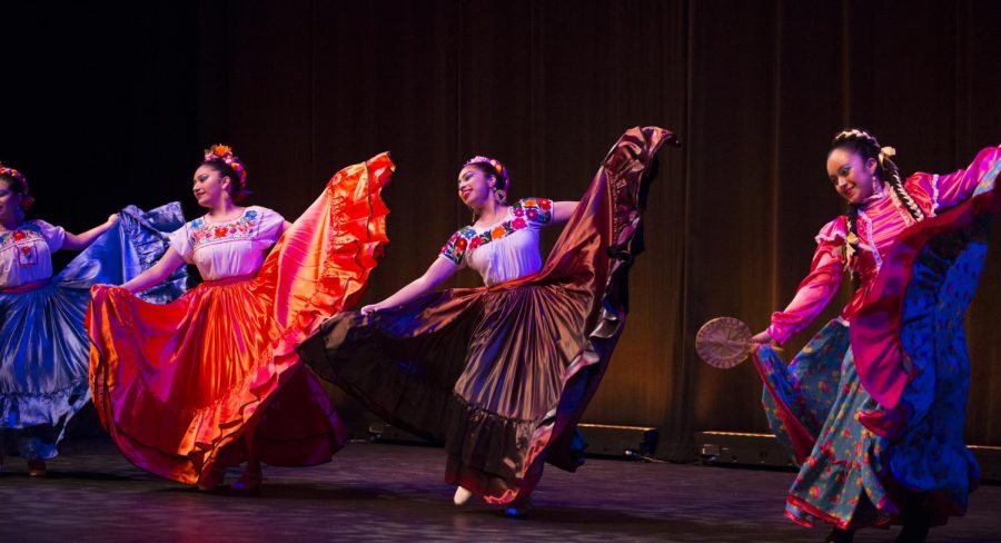 Ballet Folklorico Quetzalcoatl performing at the Frida Kahlo Exhibition Announcement in Nov. 2018. They will also be performing at Frida Fest on Sept 8.
Photo by COD Newsroom Flickr