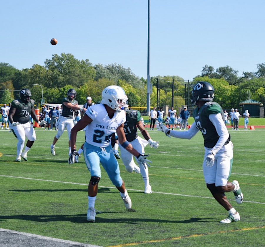 Wide Receiver, Torre Butts Jr. (13), looking to catch the ball for a touchdown.