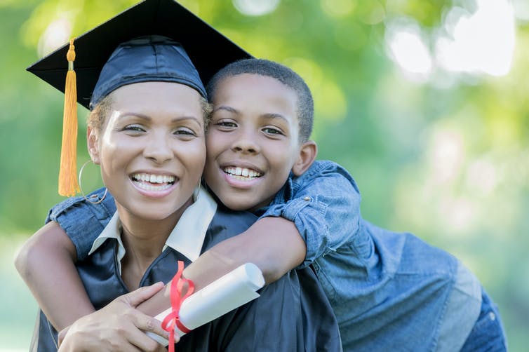 A stable residence on campus can help college students who are parents complete their degrees.
SDI Productions/Getty Images