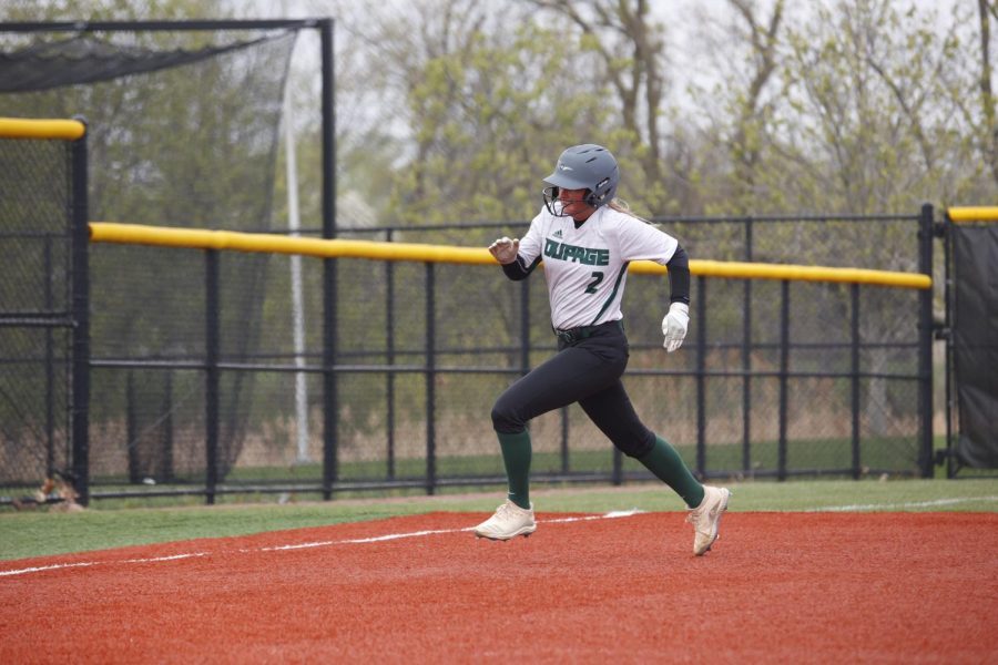 Sophomore utility Kelsey Warren recorded four hits and walked once in six at-bats through both games. She also scored five runs and collected two RBIs. 