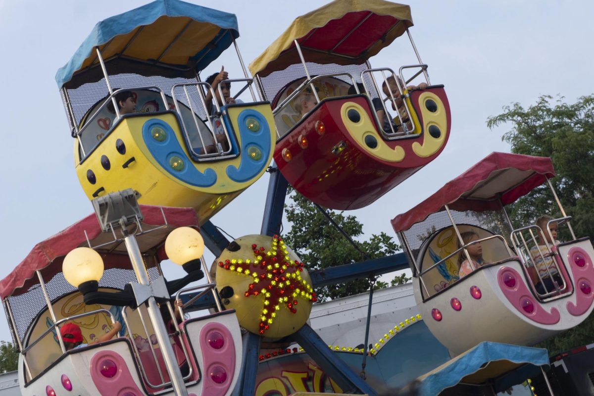 The rides of the carnival were enjoyed by all ages through the night.