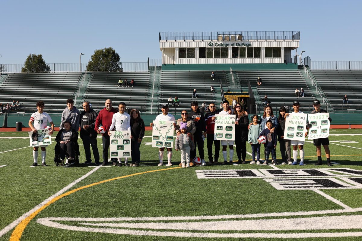 Six sophomores from the mens soccer team were celebrated prior to the match for their contributions and commitment during their time at COD. 
