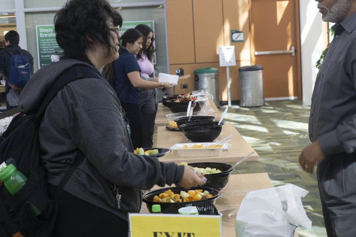 The food table, which was available after students went to each poster.