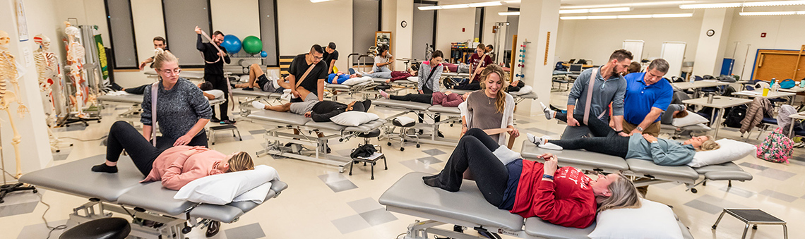 Image from CODs PTA program website showing a physical therapy simulation. 