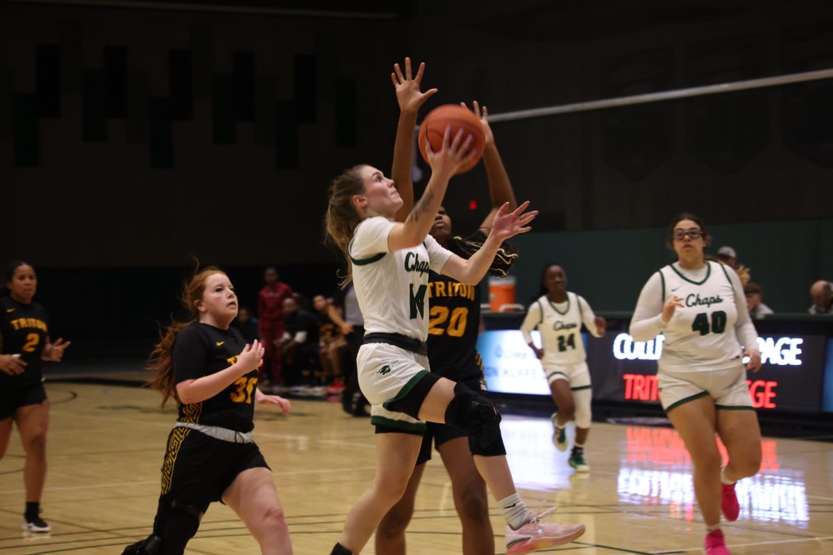 Sophomore guard Sierra Gibson goes in for a layup.
