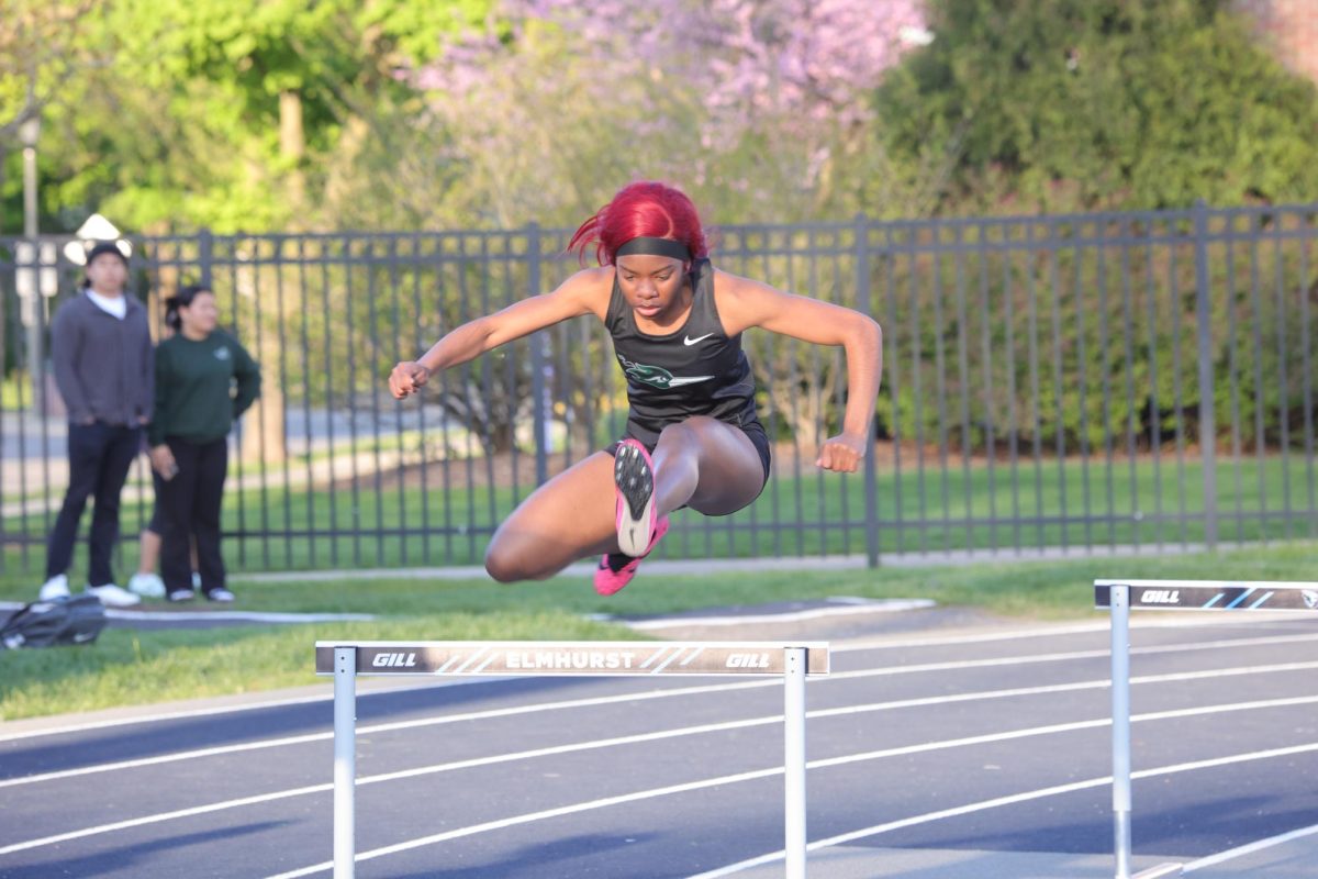 Sophomore Delmarea Willis competes in the 400-meter hurdles. 