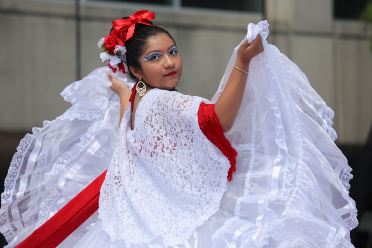 Ballet Folklorico Quetzalcoatl performs folkloric dance. 