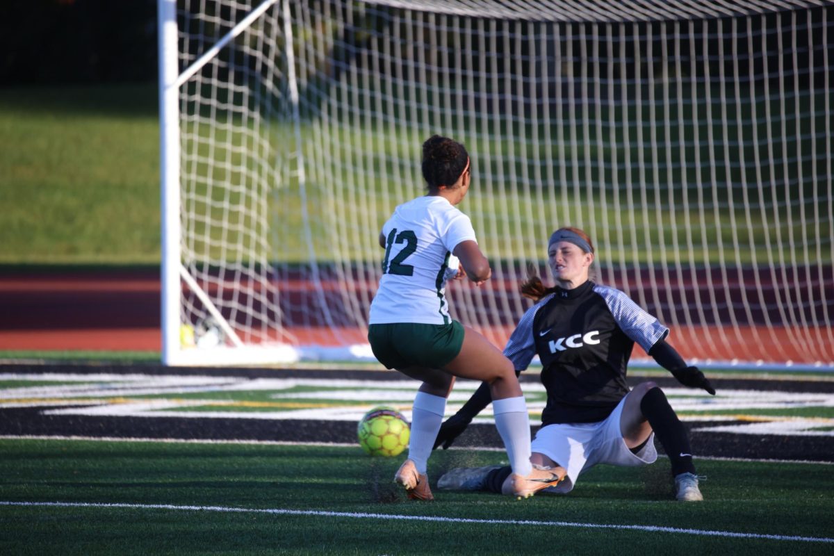 Freshman Asa Potts scores a goal. 