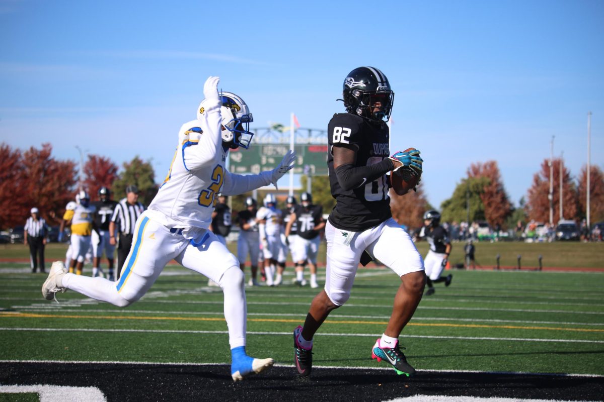 Daion Gaston scores a touchdown. 