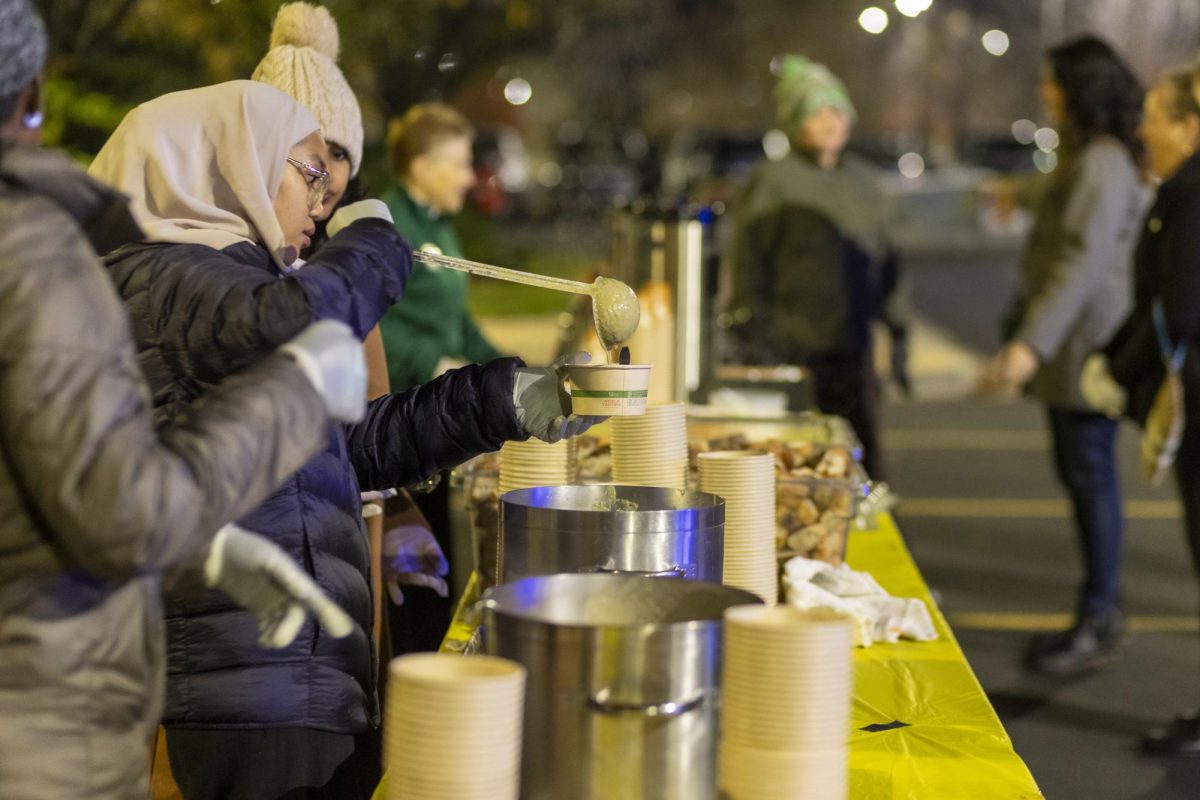 Student and faculty volunteers with COD Cares take part in event for 'Sleep Out Saturday', hosted on Nov. 2 (photo courtesy of COD Newsroom).