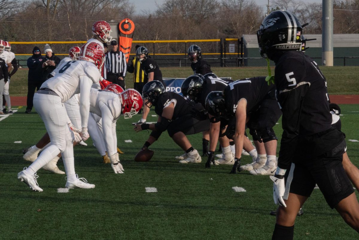 Louisburg College and College of DuPage line up. 