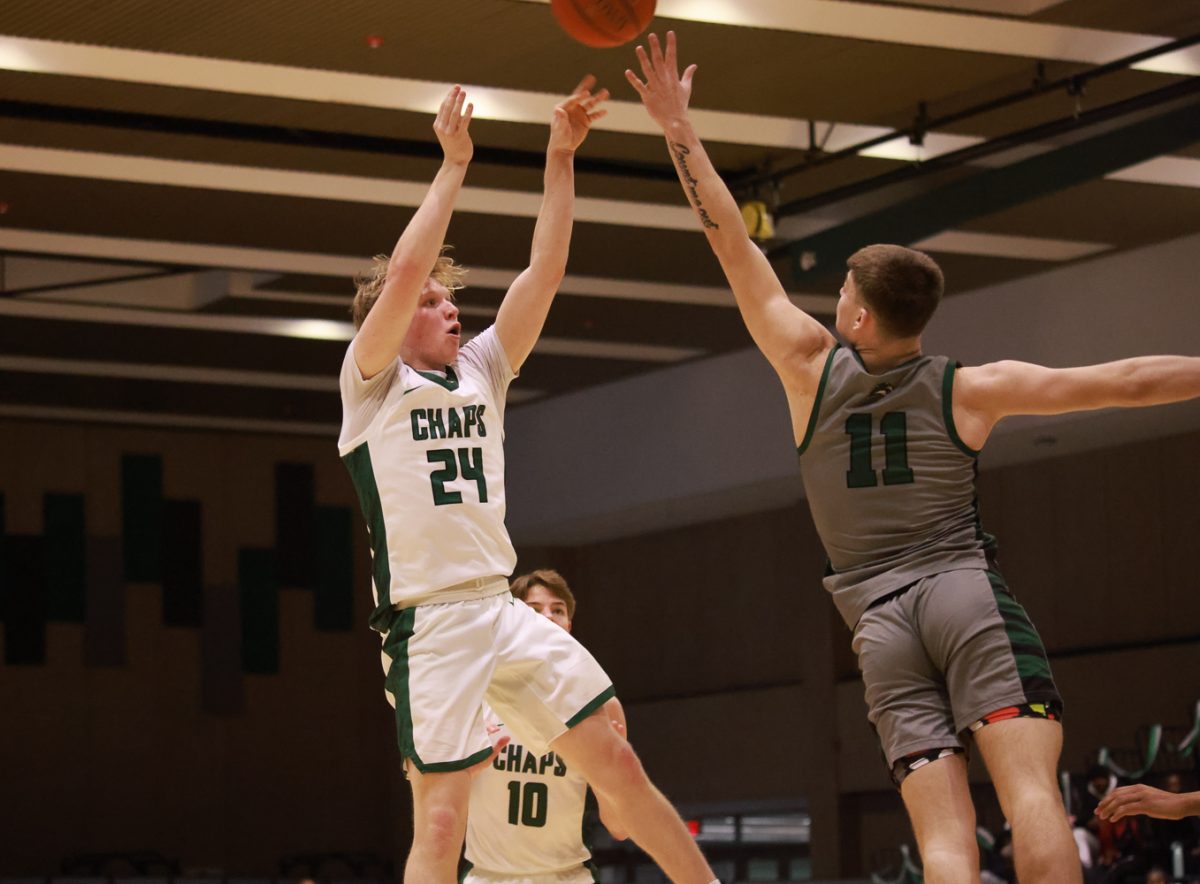 Freshman guard Adyn McGinley makes a shot. 