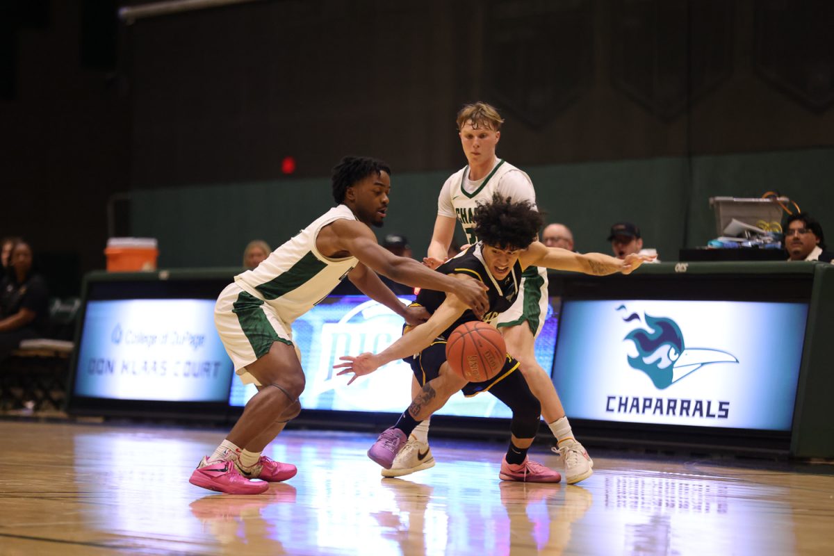 Freshman guard Christian Marshall steals the ball. 
