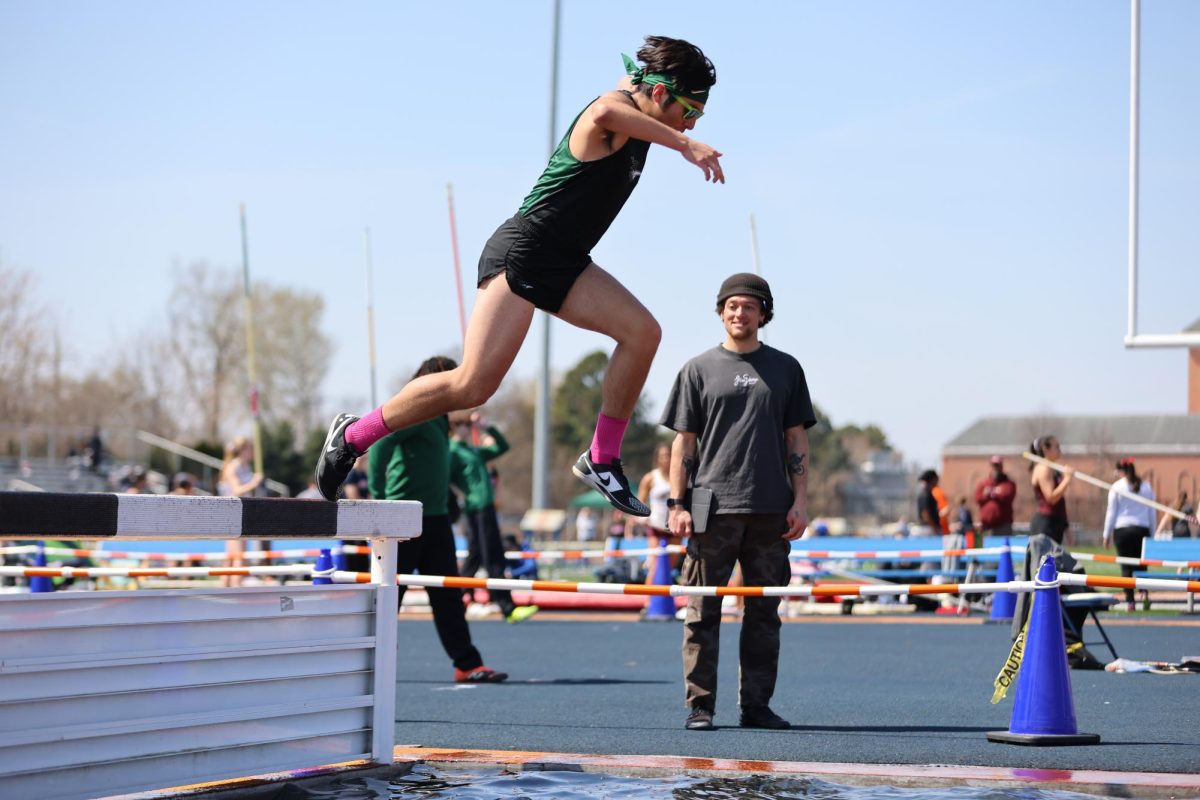Sanchez competing in a track and field event.