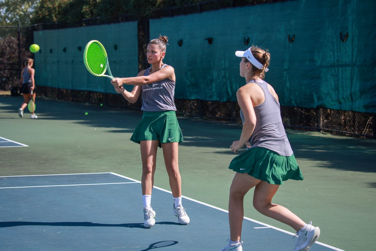 Semra Jadadic and Ava Bartels compete in doubles. 