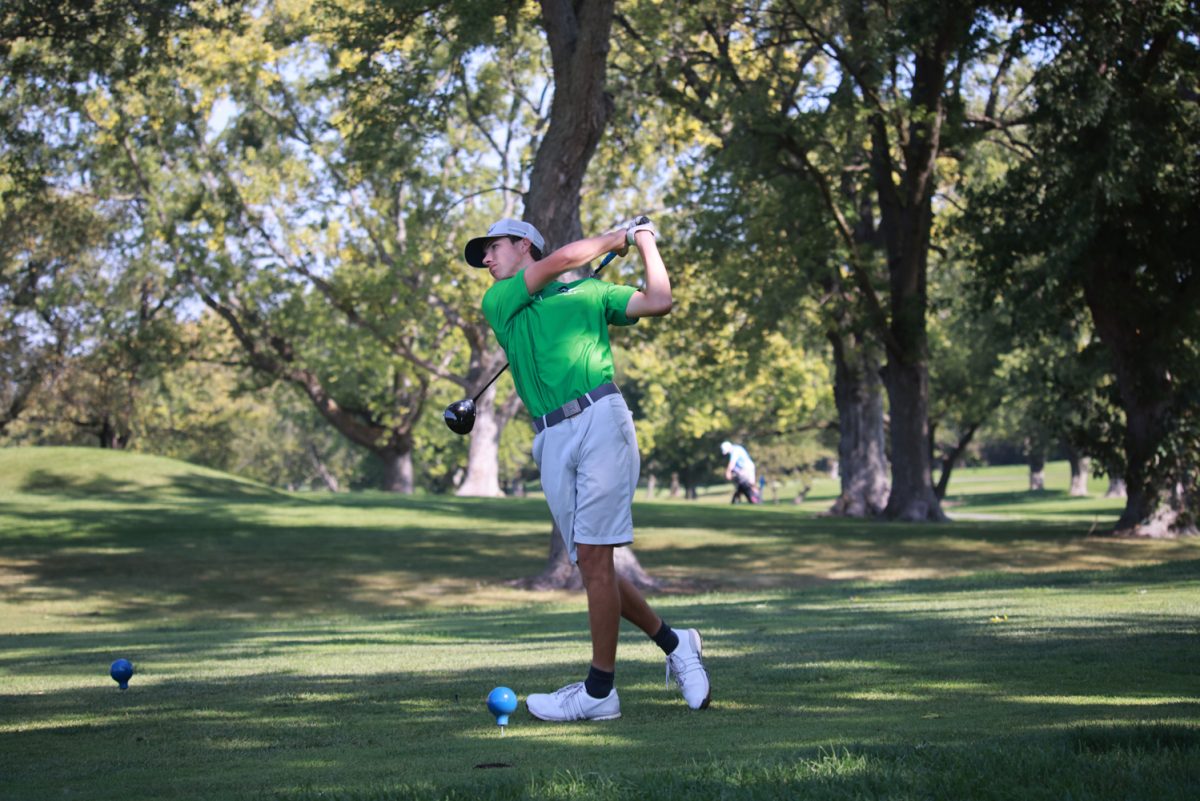 Jack Boehmke hits the ball.
