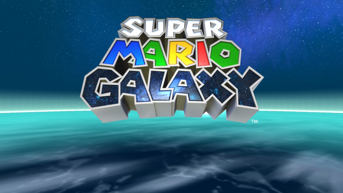 Title Screen of "Super Mario Galaxy"