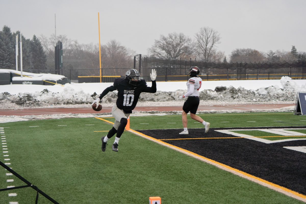 Dontay Fort celebrates after a touchdown.