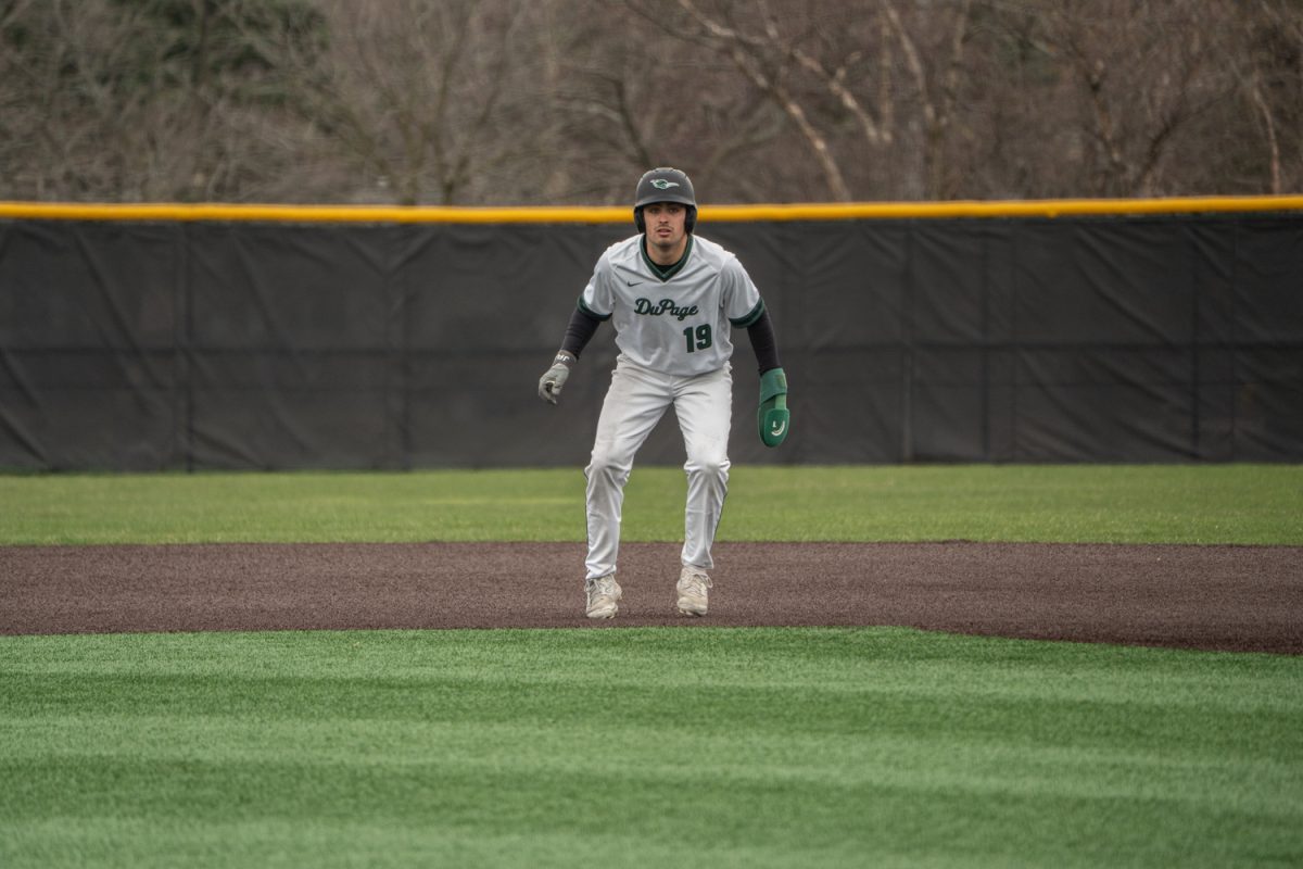 Number 19, JD Cumbee near first base.
